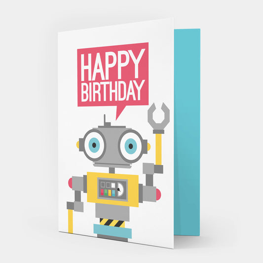 happy birthday robot card by showler & showler at whippersnappers online