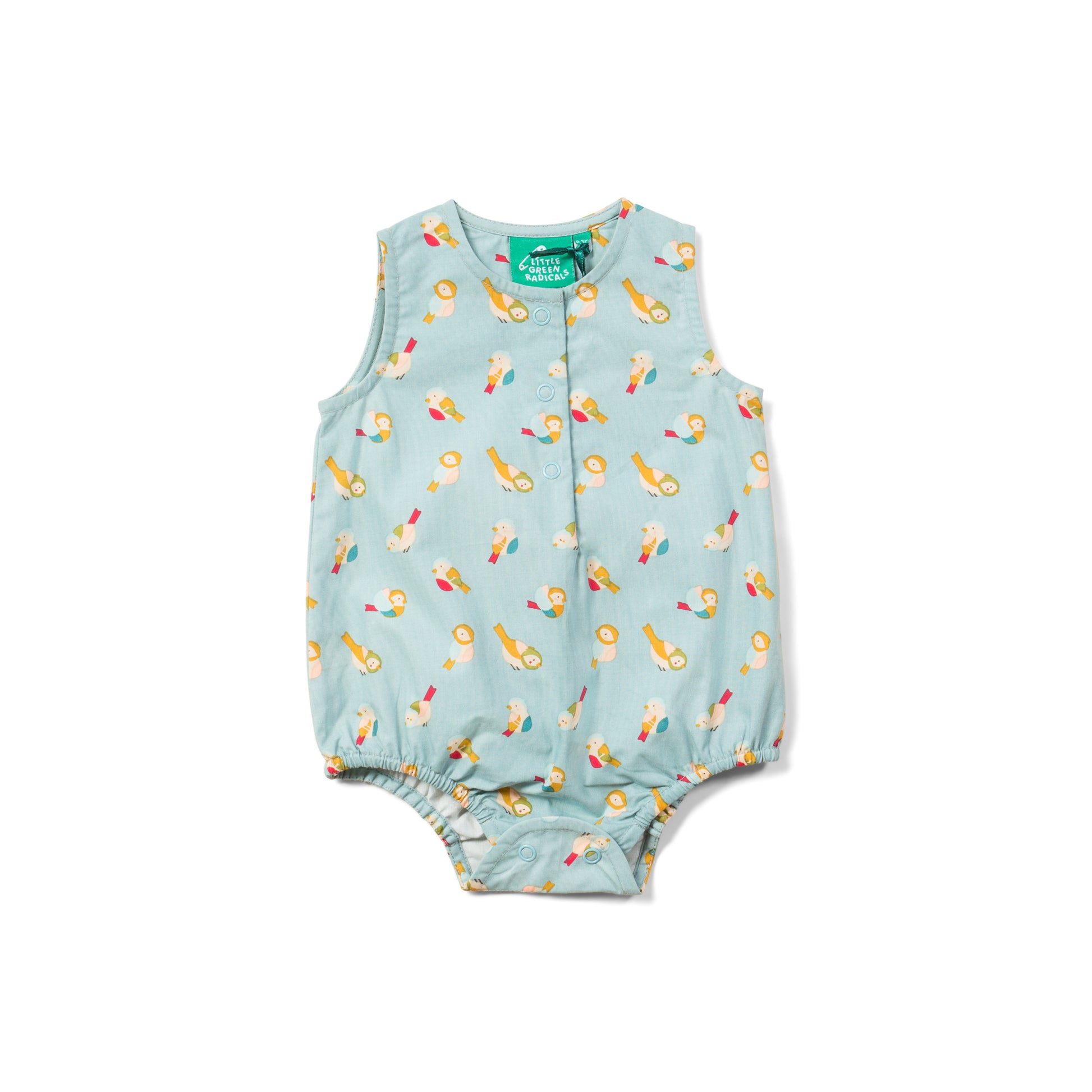 rainbow birds baby bubble bodysuit by little green radicals at whippersnappers online