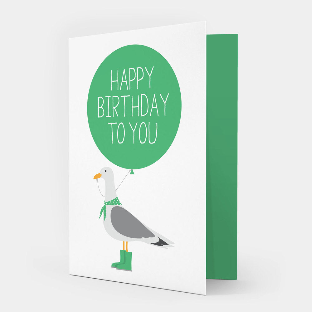 seagull and balloon birthday card by showler and showler at whippersnappers online
