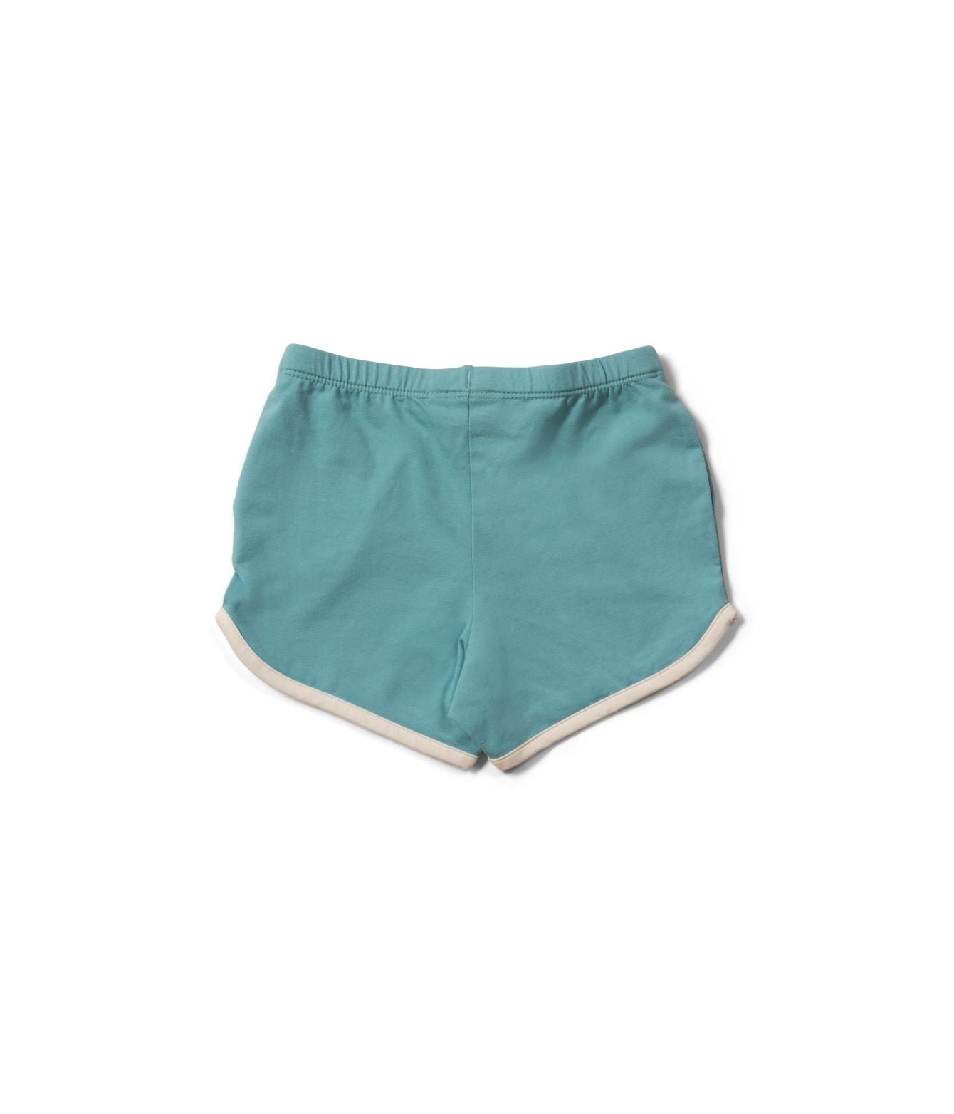 sky blue summer shorts with white trim