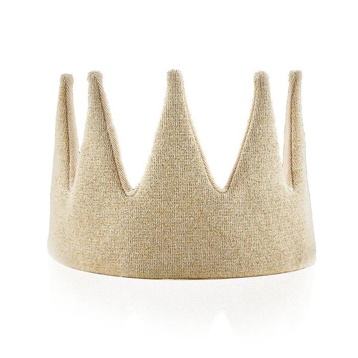 gold sparkle knitted crown