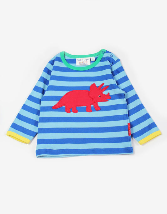 toby tiger triceratops applique t shirt