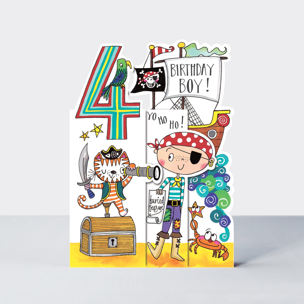 Birthday Boy 4th Birthday Card