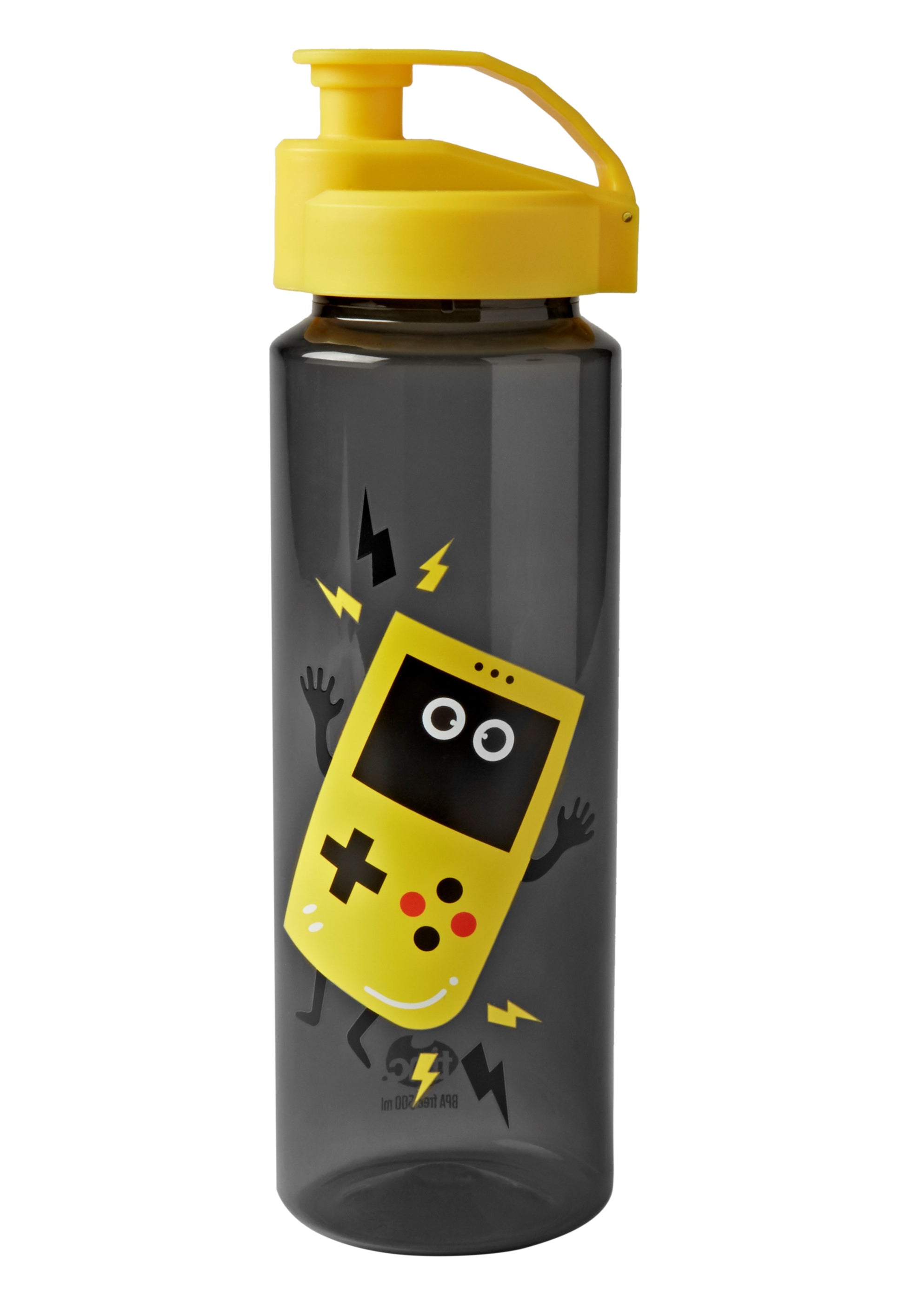 Tinc gaming design water bottle in yellow and black