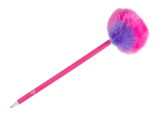 Tinc pen with multi coloured pom pom topper