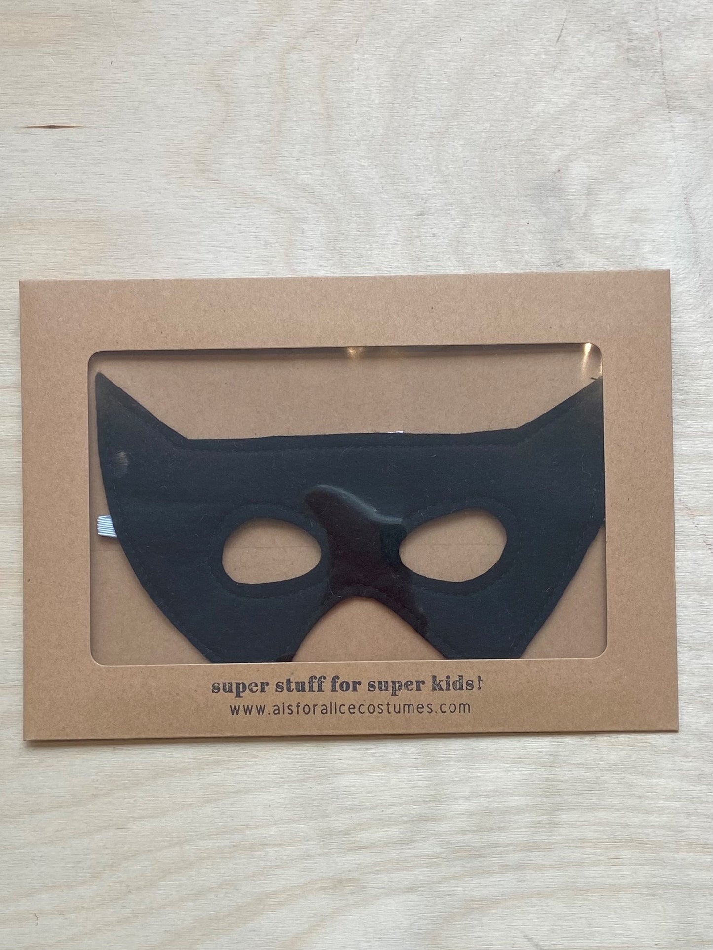 a is for alice bat mask packaging