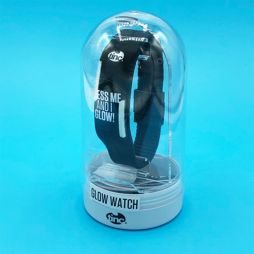 Tinc glow digital watch in black