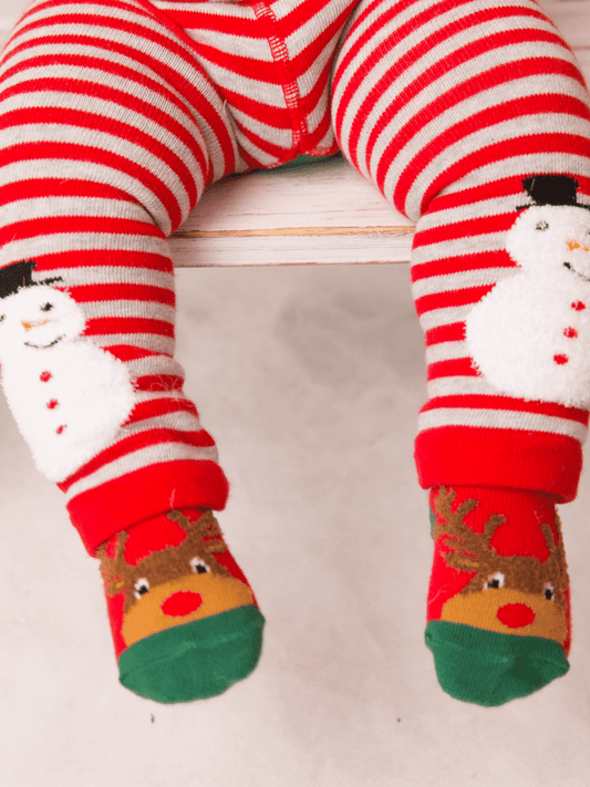 festive reindeer socks