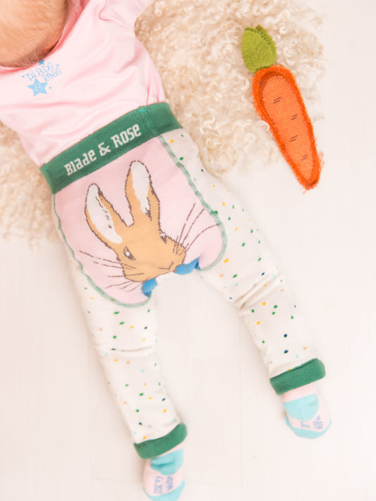 pink spotty peter rabbit leggings by blade and rose at whippersnappersonline