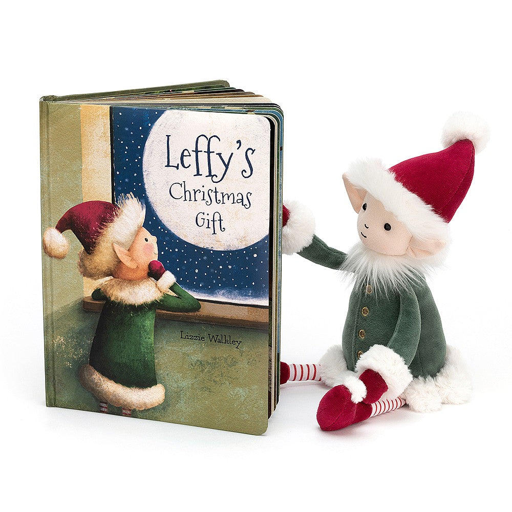 jellycat leffy's christmas gift book and leffy the elf